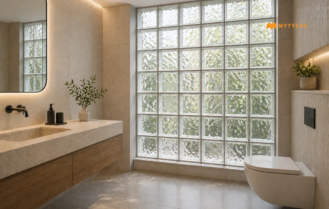 Glass blocks in Bathroom